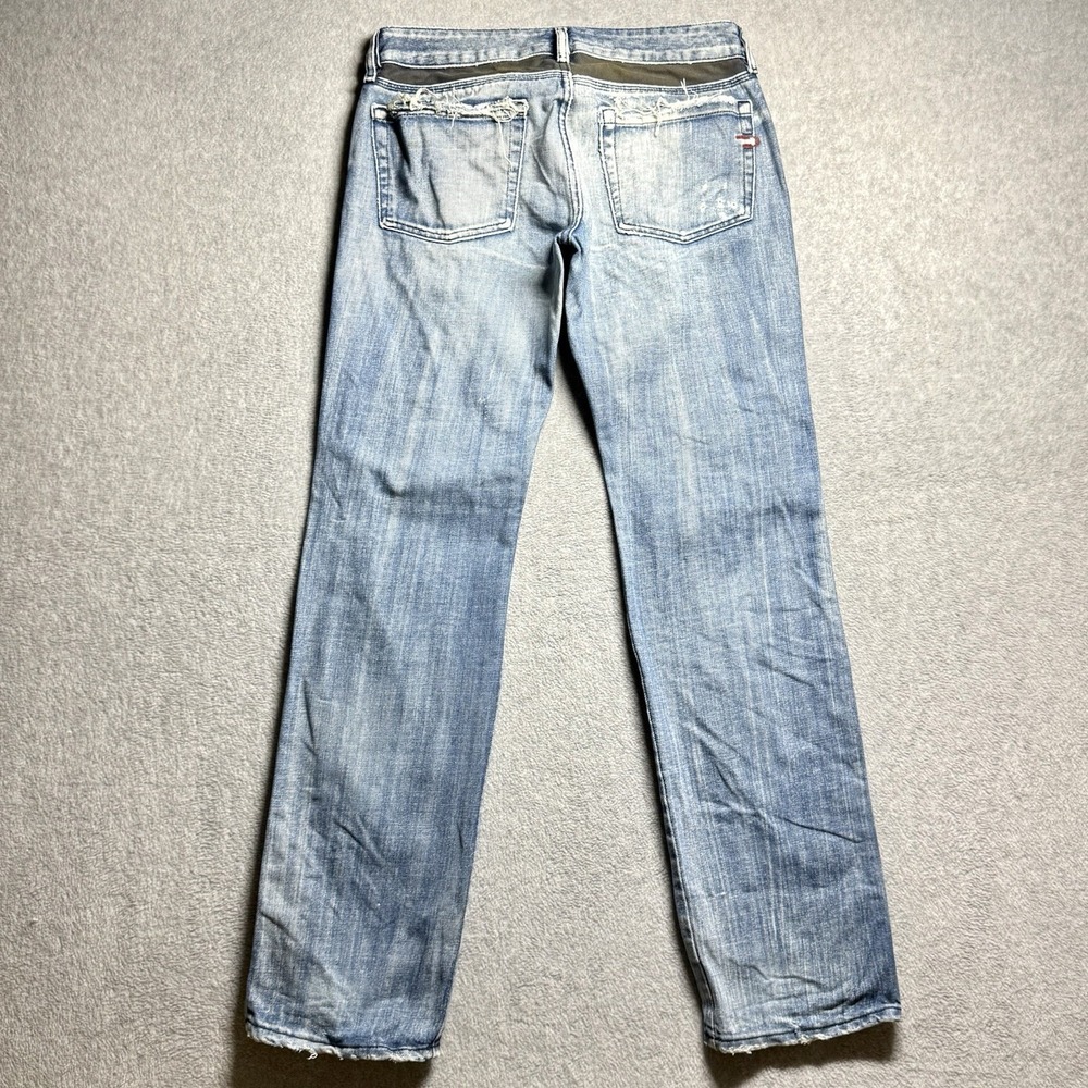 Diesel Jeans Men 31x34 Reslim Slim Straight Light Wash Whiskered Y2K Italy 00796 - Picture 4 of 15